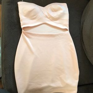 Peach cut out dress
